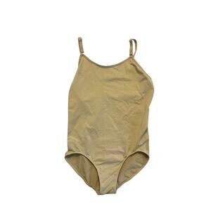 NWT Women XXL Stelle Basic Camisole Leotard Bodysuit Cami Beige Nude Dancewear